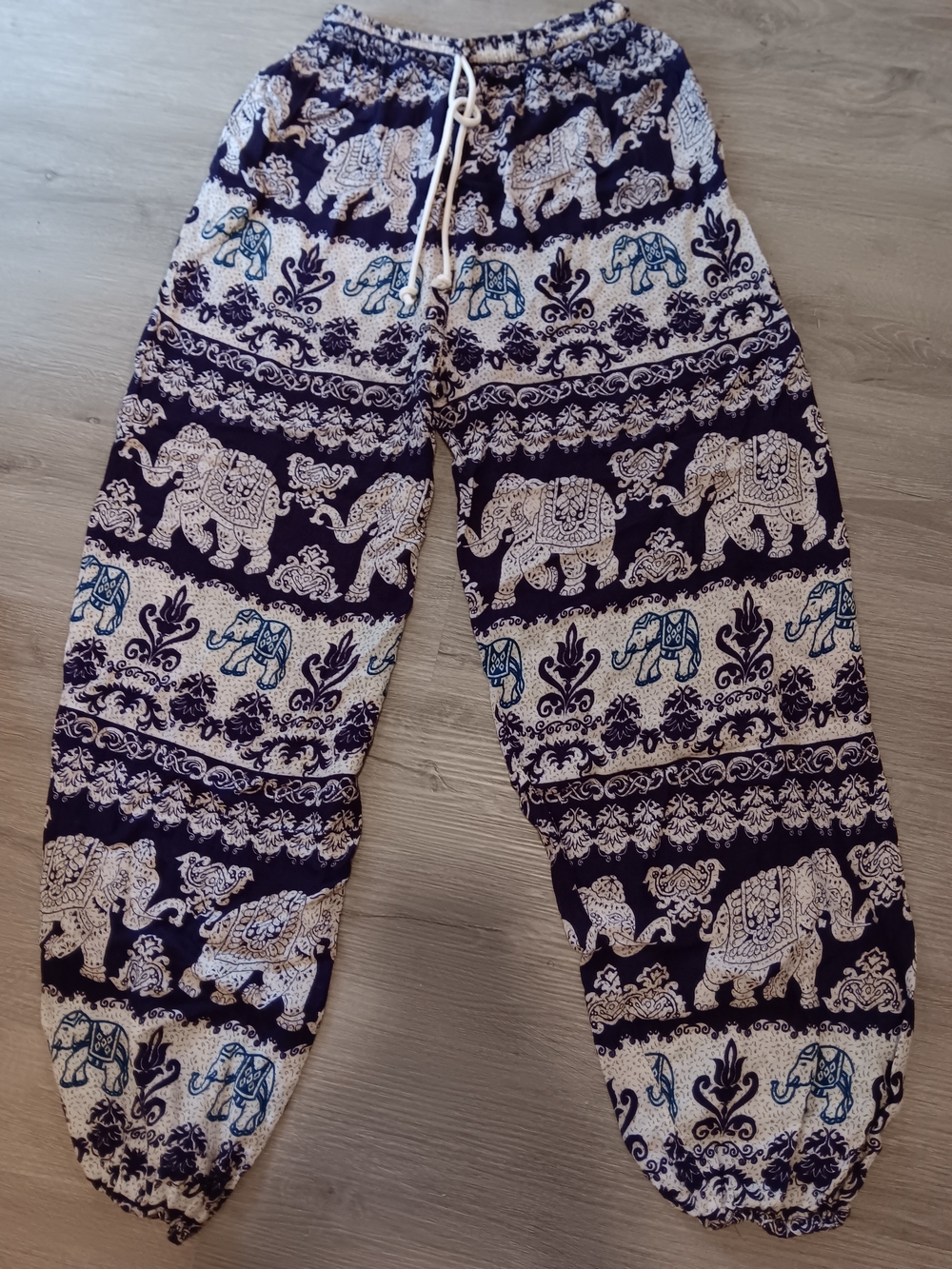 Thai Elephant Print Boho Harem  Pants